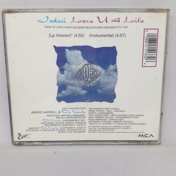 Jodeci Love U 4 Life CD Single-(1995)-Photo Sleeve-Uptown Records-R&B-Hip Hop - Picture 2 of 5